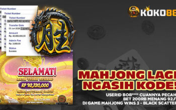 MAHJONG LAGI NGASIH KODE, USERID BOB**** BERHASIL CUAN 92 JUTA!