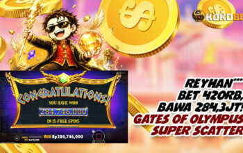 BET 420RB BAWA 284,3 JUTA, USERID REYHAN**** TEMBUS BESAR DI GATES OF OLYMPUS SUPER SCATTER!